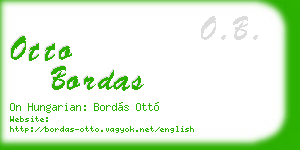 otto bordas business card